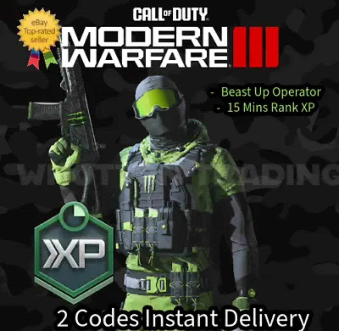 Call of Duty Modern Warfare 3 Monster Beast Up Operator Skin COD MW3 2xp